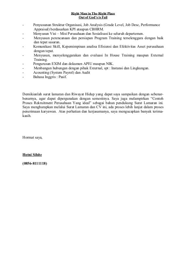 Surat lamaran kerja