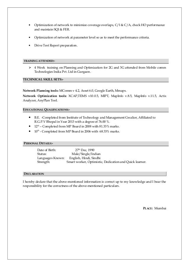 RF Planning & Optimization Engineer