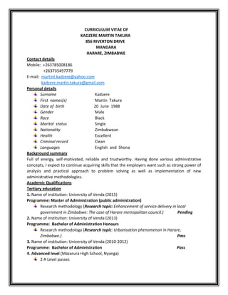 Zim Cv.pdf Cv | PDF