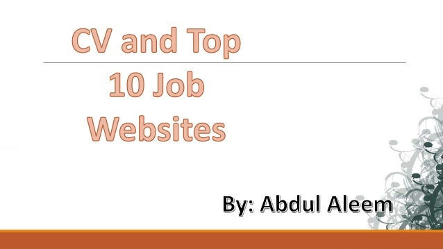 curriculum vitae and top 10 job websites top 10 job websites