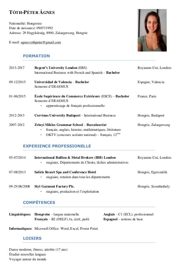 CV - Agnes Toth-Peter