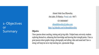 1-Objectives
or
Summary
 