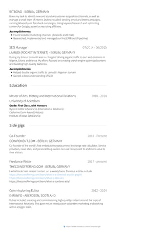 Chris Grundy's CV | PDF