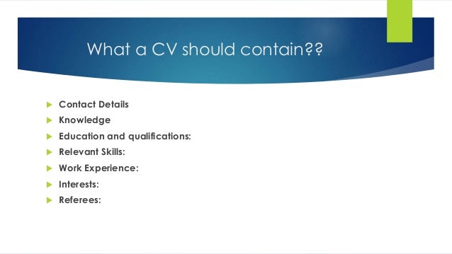 What A Resume Should Contain whats What A Cv Should Contain What A Resume Should Contain preparation What A Cv Should Contain