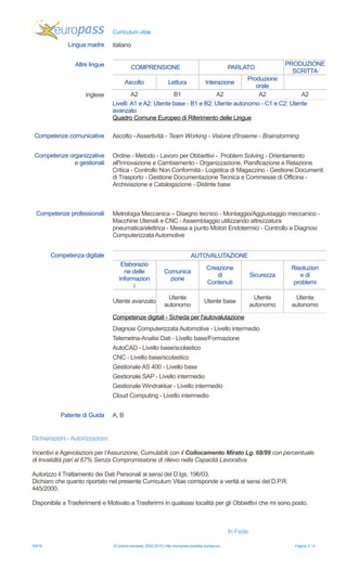 Cv europass-marcantognini matteo - it | PDF