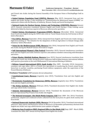 Moroccan conference interpreter and freelance translator | PDF