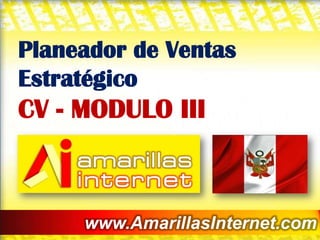 Planeador de Ventas Estratégico CV - MODULO III www.AmarillasInternet.com 