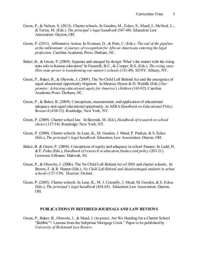 Cv Preston Green Publications And Presentations