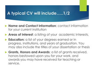CV- Resume-Letter of motivation | PPTX