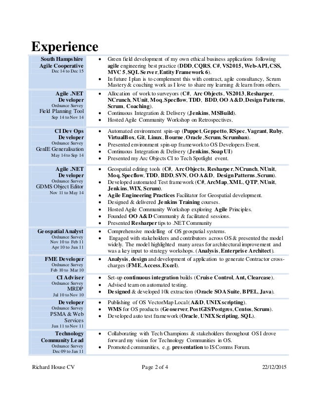 Master resume sample