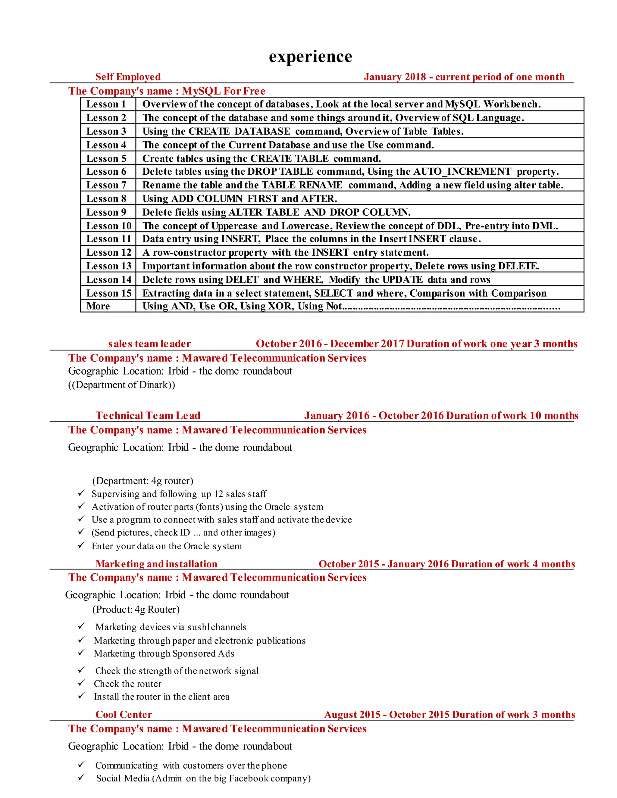 Cv software engineer ameen odeh 2018 | PDF