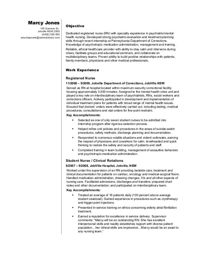 Cv Template Nurse