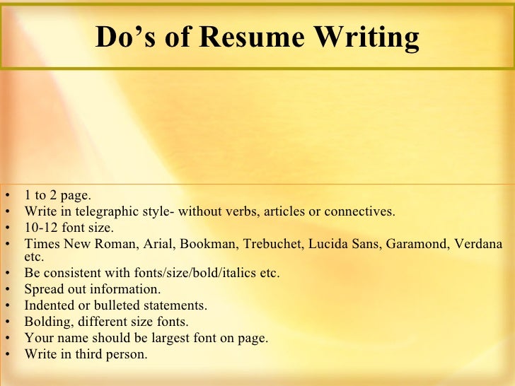 cv writting