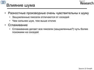 Края для сопоставления шаблонов Будем учитывать только часть, но очень важную, для распознавания шаблонов