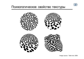 Психологическое свойство текстуры
Image source: Todd et al. 2005
 