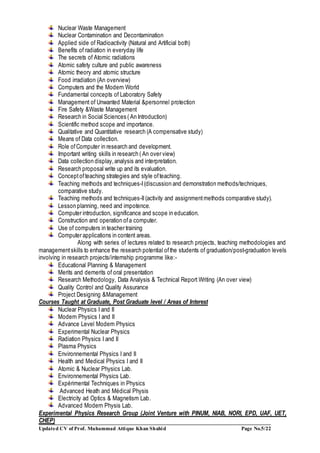 Cv (2016) of muhammad attique khan shahid | DOCX