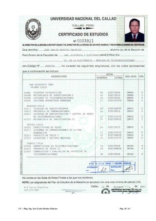 CV – Mag. Ing. José Carlos Benítez Palacios Pág. 30 / 41
 