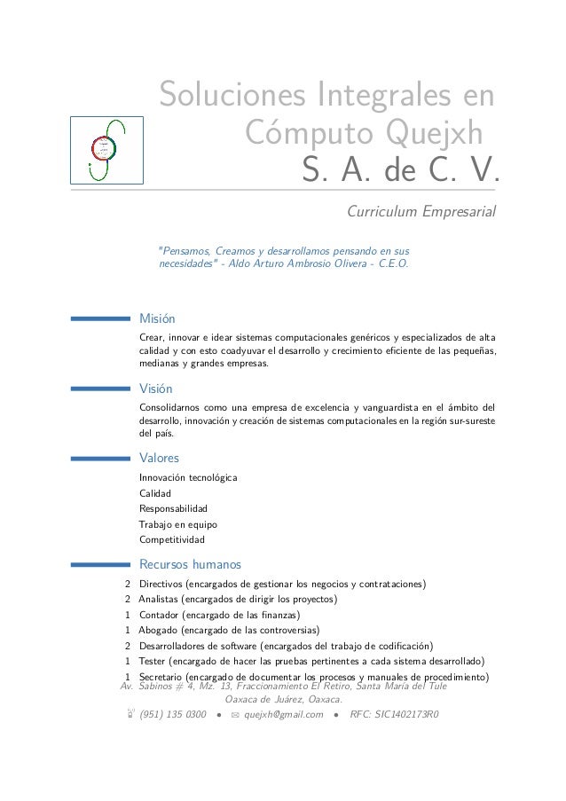 Curriculum Empresarial