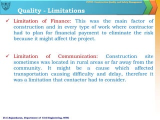 Construction Quality & Safety Mangagment | PPTX