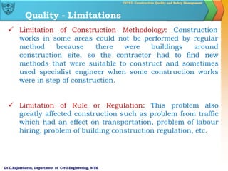 Construction Quality & Safety Mangagment | PPTX