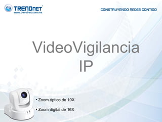 VideoVigilancia IP Zoom óptico de 10X Zoom digital de 16X 