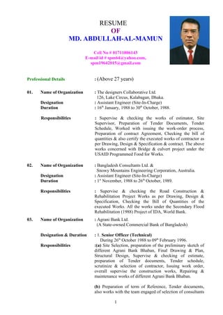 Cv ( Md Abdullah al mamun) | DOC