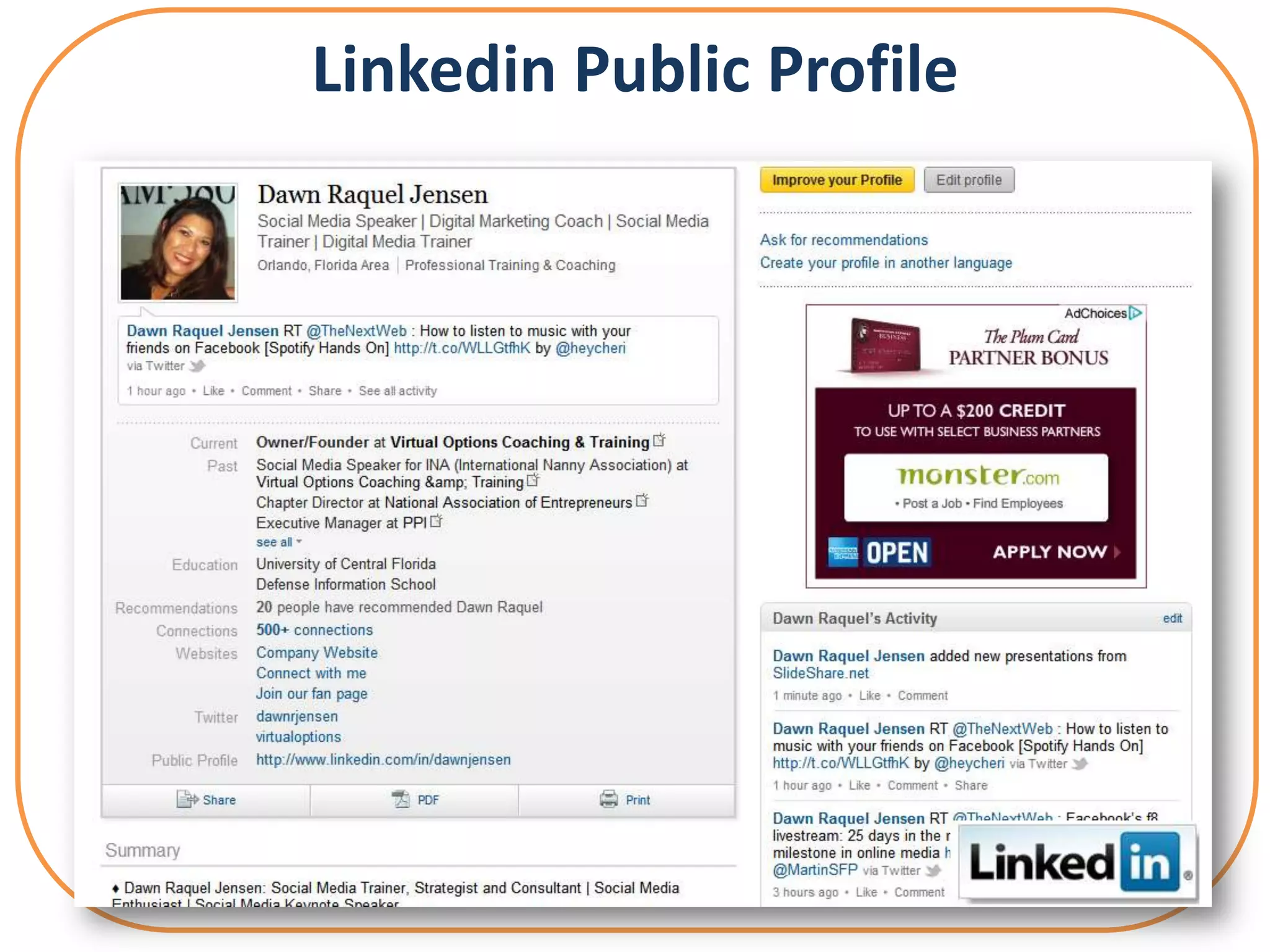 Linkedin Public Profile
 