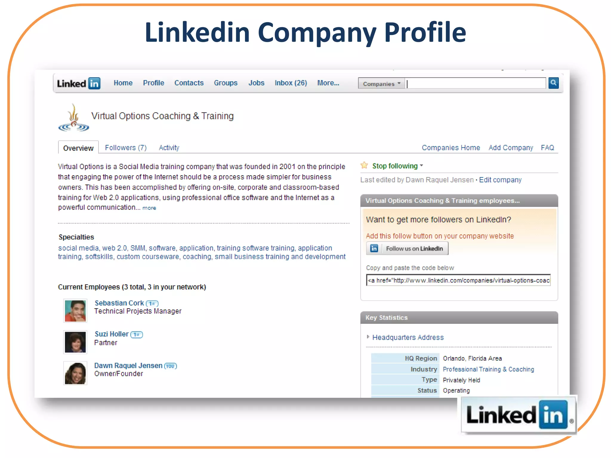 Linkedin Company Profile
 