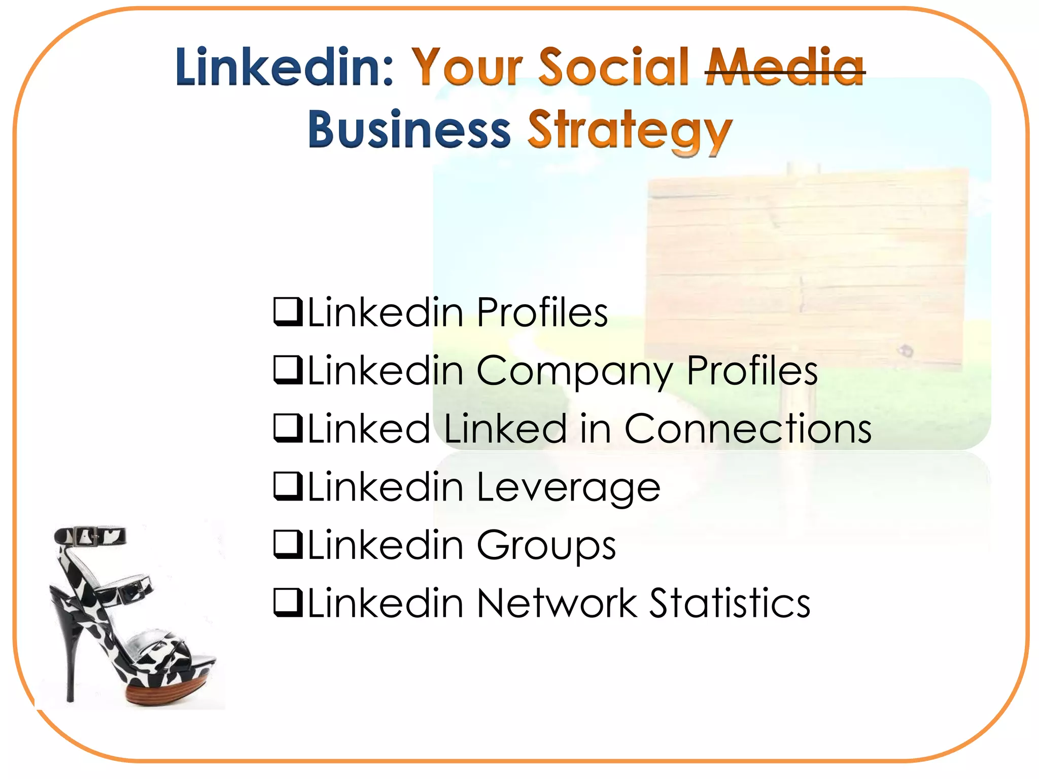 Linkedin:
     Business


   Linkedin Profiles
   Linkedin Company Profiles
   Linked Linked in Connections
   Linkedin Leverage
   Linkedin Groups
   Linkedin Network Statistics
 