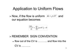 Control Volume Analysis 1 - Fluid Kinematics | PDF