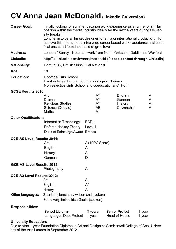 high school student job resume