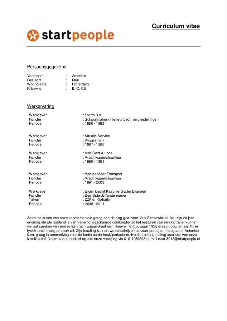 Curriculum vitae vrachtwagenchauffeur 06 image