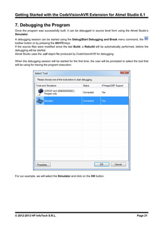 Cvavr getting started with atmel studio | PDF