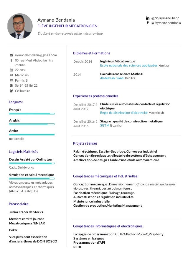 Cv aymane bendania