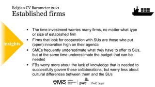  The time investment worries many firms, no matter what type
or size of established firm
 Firms that look for cooperatio...