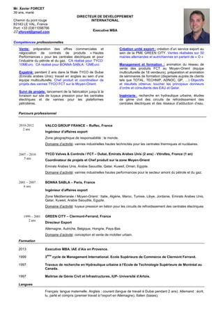 Nicolas BRIDE
13100, Aix en Provence (locataire, mobilité nationale)
nicolas.bride@laposte.net
06 60 04 04 26
Divorcé, 1 enfant (1 WE / 2)
Gestion – Management – Organisation – Systèmes d’Information
15 ans d’expériences – Anglais Courant
SYNTHESE DES COMPETENCES
Management du SI Du schéma directeur au quotidien (Think - Build - Run), COBIT, SLA
Gestion Opérations et Projets Budget, Evaluation/planification des charges, Pilotage, Animation, Reporting
MOA – Support utilisateurs Spécifications, Cahier des charges, Tests, Recette, Documentation, Formation
Compétences fonctionnelles Comptabilité (Jusqu’au bilan), Contrôle de gestion, Ventes, Logistique, RH
MOE – Développements Spécifications détaillées, Suivi des réalisations, Tests unitaires, Déploiement
Méthodologie Merise, Agile / Scrum, UML, Hermes, Assurance Qualité
Infrastructure informatique Windows Server, Linux, Oracle, SQL Server, MySQL, réseaux, VPN, PRA/PCA
Contrats Clients et Prestataires Négociation et pilotage (Matériel, Logiciel, Projets, Externalisation, TMA)
International – Encadrement Equipes et contextes multiculturels, Du recrutement à la gestion RH
RESUME DU PARCOURS PROFESSIONNEL
1996 – 1998 UNILOG SSII Sophia Antipolis
Chef de projet informatique – Ingénieur Développement
1998 – 2003 NET-UP Internet Marseille
Responsable des Etudes (adjoint au DSI) – Directeur de projets – Chef de projet
Encadrement 15-20 personnes en moyenne
2004 – 2009 ÆREANN Conseil Paris / Aix
Directeur de mission – Consultant senior (Organisation et Systèmes d’Information)
Encadrement 25-30 personnes en moyenne
2010 –2012 ODALYS Immobilier (160 résidences, 170 M€ de CA) Aix
DSI – Directeur Systèmes d’Information
Credit Manager – Directeur Comptabilité Odalys Vacances
Budget 3 M€, Encadrement 11 personnes
2012 Développement Java/J2EE, MySQL, Eclipse, Struts, Webservices (10 sem., 300 h)
2012 Organisation Délégation et Mutualisation de DSI entre plusieurs sociétés
2012 Organisation d’un centre de services BI / Décisionnel
2013 Réalisation de kits de promotion des bonnes pratiques IT (COBIT, ITIL)
2013 Responsable Comptabilité Fournisseur et Approvisionnement - Orangina-Schweppes
FORMATION
1995 Maîtrise Informatique EXIA.CESI
2004 DESS / Master 2 Gestion (CAAE – Mention Bien) IAE Aix en Provence
2008 Executive MBA Business, People & Innovation (Part Time / 2 ans) ENSAM, IAE, INT, IGS
DSCG (DESCF) Comptabilité / Finance (5 UE sur 7) Candidat libre
 