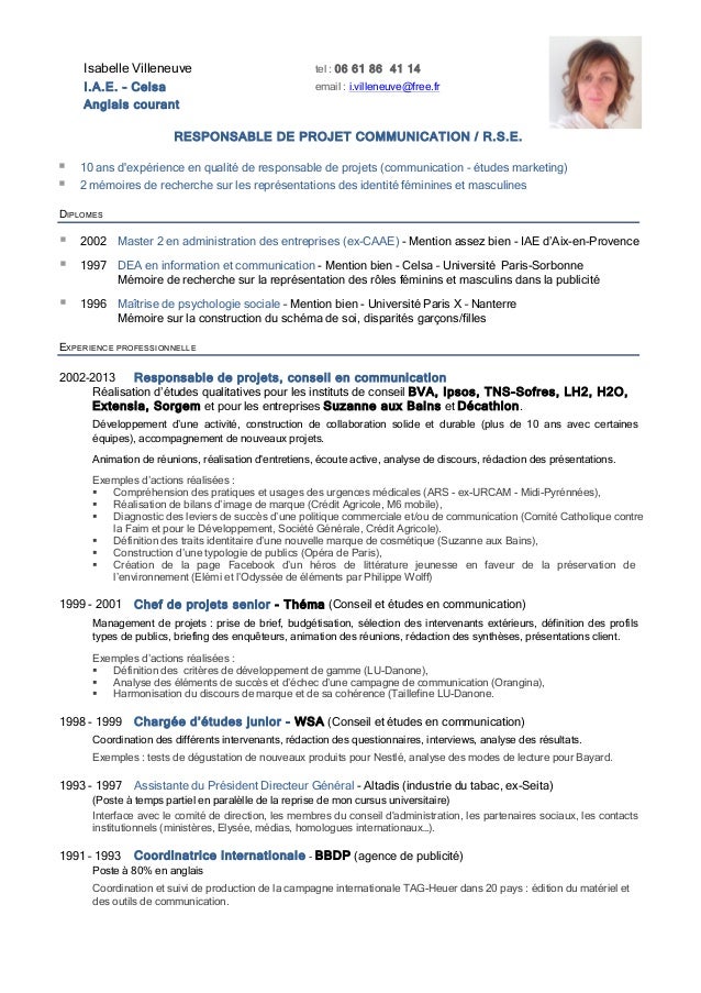 Exemple de CV responsable assurance qualite