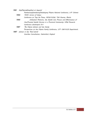 Cv brief.che dean roldan | PDF
