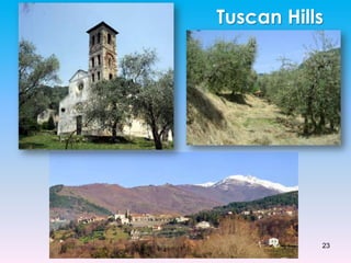 18 ...Discover a piece of  Heaven in Tuscany…Michelangelo more than 500 years ago fell in love withit and came back oftento the area…The recipeofthis wonderland:DeepblueMediterraneansea