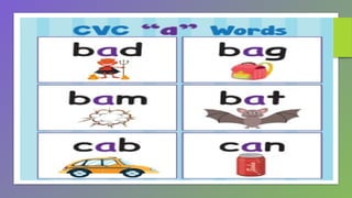 INITIAL CVC READING MATERIALS FOR GRADE 1 | PPTX