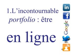 1.L’incontournable
portfolio : être

en ligne
                     15
 