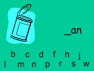 _an b c d f h j l m n p r s w 