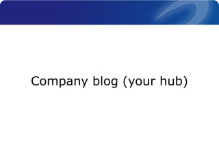 Company blog (your hub)
 