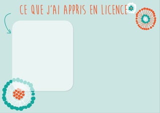 Ce que j’ai appris en licence 
 