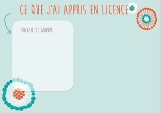 Ce que j’ai appris en licence 
 