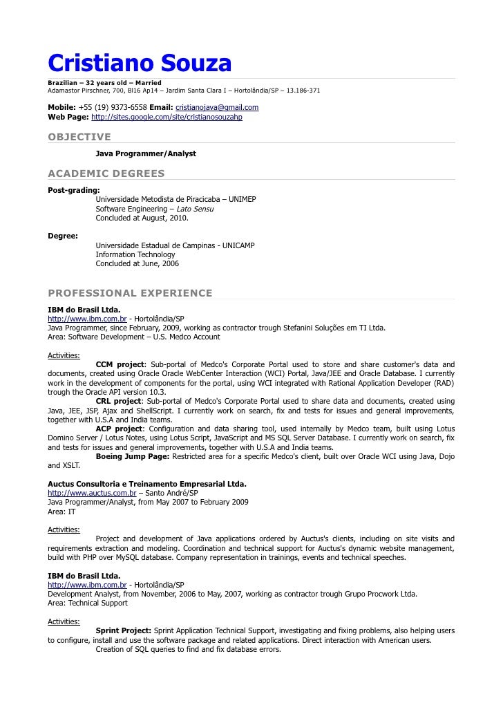 how to do a resume in english
