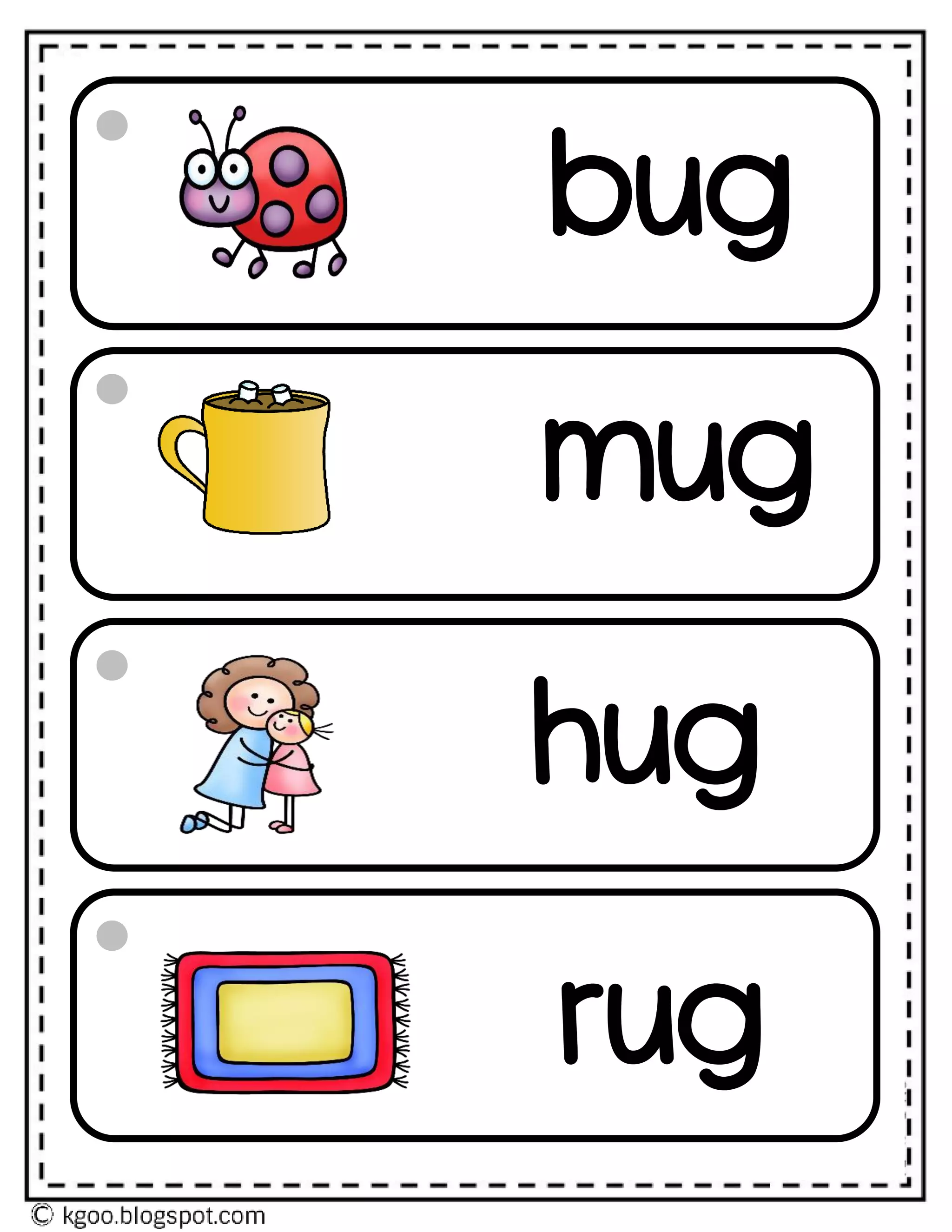 Cvc word family word work