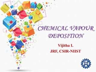 CHEMICAL VAPOUR
DEPOSITION
Vijitha I.
JRF, CSIR-NIIST
 