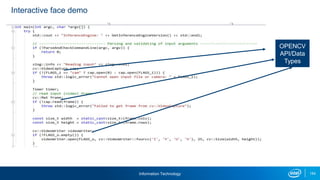 Information Technology 154
Interactive face demo
OPENCV
API/Data
Types
 