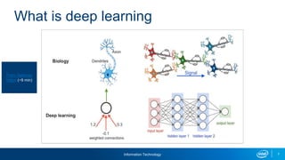 Information Technology 7
What is deep learning
From Geforrey
Hilton (~9 min)
 